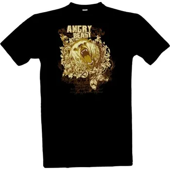 Pánské tričko Tričko s potiskem Angry beast s potiskem rozzuřeného medvěda pánské