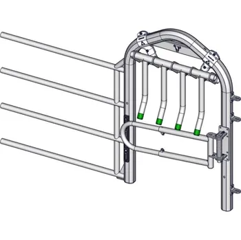 Výsuv stájové zábrany EX4, s prstovou, jednosměrnou brankou