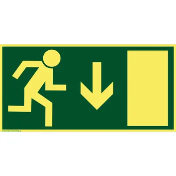 Fotoluminiscenční únikové značení - Únikový východ