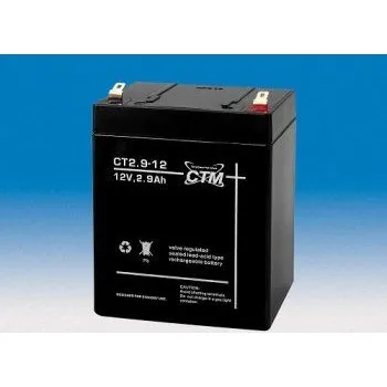 Záložní baterie CTM Components GmbH, Německo Olověný akumulátor CTM 12V 2,9Ah faston F1-4,7mm