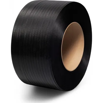 Stahovací páska UNIPACK PP vázací páska - 9x0.55 mm Vázací páska: PP, rozměr 9x0.55mm, černá, pevnost 1100 N, návin 4 km