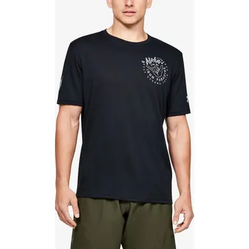 Pánské tričko Under Armour Project Rock Iron Paradise Tee Black/ Summit White 2XL