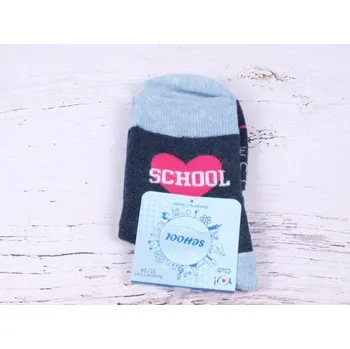 Ponožky YO modré s růžovým srdíčkem velikosti ponožek: 23-25 (EUR vel. 35-38)