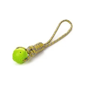 Hračka pro psa Bavlněné přetahovadlo s TPR zeleným míčem, odolná (gumová) hračka z termoplastické pryže