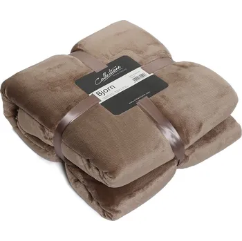 Přehoz na lůžko Taupe chlupatý pléd Bjorn - 150*200 cm