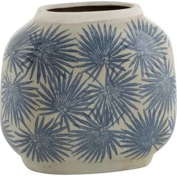 Váza Keramická váza s modrými květy Blaw - 24*12,5*22 cm