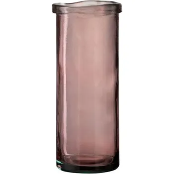 Váza Růžová skleněná úzká váza Virginie - Ø 15*36 cm