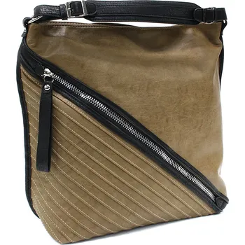 Kabelka Hnědočerná dámská praktická kabelka přes rameno Marielle