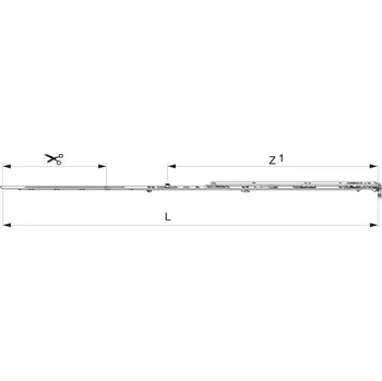 Příslušenství k oknu MACO Nůžky MM montované se spárovým větráním 1050 FFB 801-1.050 1 i.S., pravé