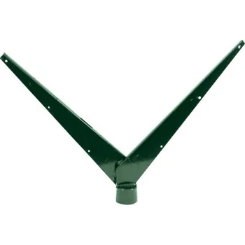 Plot Bavolet Zn + PVC na kulatý sloupek O 48mm, tvar "V", zelený