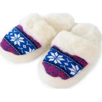 Dámské pantofle Vlněné papuče nízké Rudolf modré 35-36