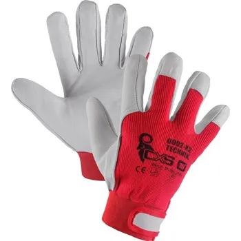 Pracovní rukavice CXS Rukavice TECHNIK - velikost 7,8,9,10,11 a 12 Velikost 9 červená