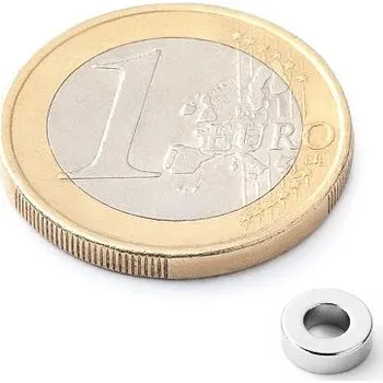 Dekorativní magnet Neodymový kruhový magnet Ø 6/3 mm, v. 2 mm, síla 510 g