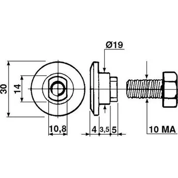 šroub nože vhodné pro BCS, orig. č. 562296140