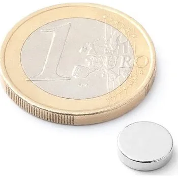 Dekorativní magnet Neodymový magnet kotouč Ø 8 mm, v. 2 mm, síla 1 kg