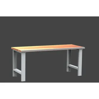 Průmyslová sponka dílenský stůl DPS 2A01 s oplechovanou nerezovou přední hranou desky + doprava zdarma