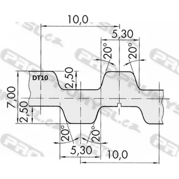 Řemen ozubený DT10 600 optibelt Alpha Torque rukáv