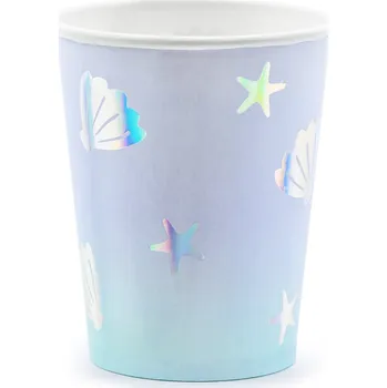 Party nádobí Kelímky papírové s potiskem Narwhal 220 ml, 6 ks