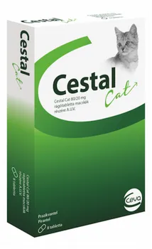 Lék pro psa a kočku Lavet Cestal Cat 80/20 mg 8 tbl.
