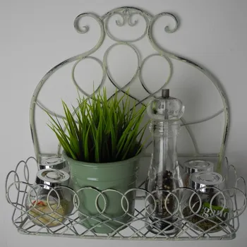 police Kovová police do kuchyně bílá 36,5cm