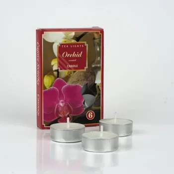 Svíčka Svíčka čajová vonná orchidea sada 6ks