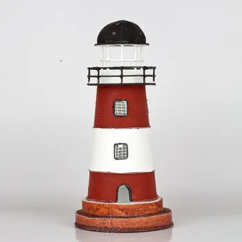 Svícen Lucerna na čajovou svíčku maják červený xcm