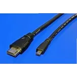 OEM microHDMI kabel s Ethernetem 2m, propojovací, HDMI, 2m, HDMI (M), ->microHDMI (M)