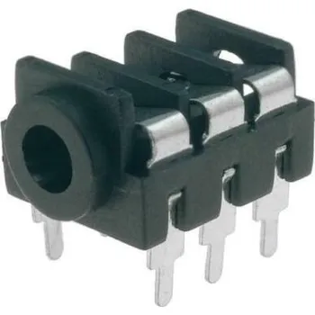 Elektrická zásuvka CLIFF Zásuvka Jack 3,5 mm zásuvka stereo, s vypínačem THT