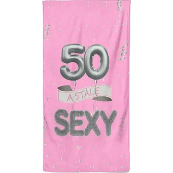 Osuška - 50 a stále sexy - růžová