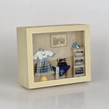 Organizér galanterie Dřevěná kazeta na šití