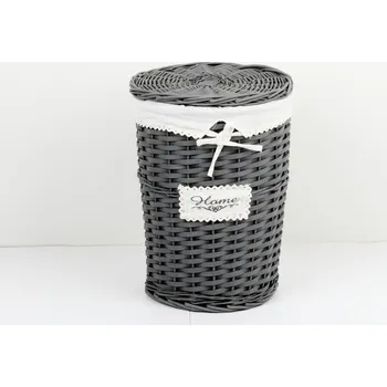Koš na prádlo Proutěný koš na prádlo tmavý HOME 40cm