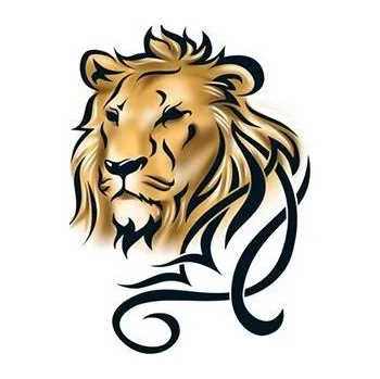 Odstranitelné tetování Lev - barevné tribal nalepovací tetování