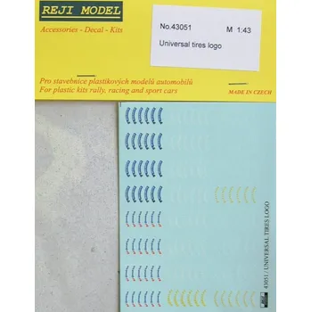 Plastikový model Reji model 1/43 Universal tires logo