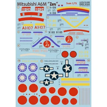Plastikový model Print Scale 1/72 Mitsubishi A6M Zero (wet decals)
