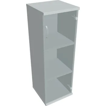 Kancelářský vozík HOBIS skříň policová dvéřová - S 3 40 03 P, šedá + doprava zdarma