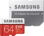 Samsung Evo Plus Micro SDXC 64 GB Class 10 UHS-I + adaptér (MB-MC64HA/EU)