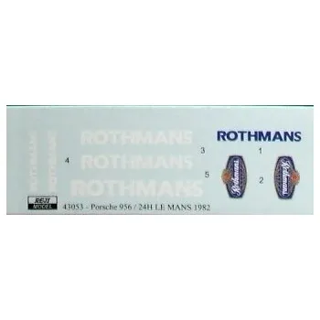 Plastikový model Reji model 1/43 Rothmans logo (Porsche 956, Le Mans 1982)
