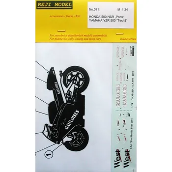 Plastikový model Reji model 1/24 Honda/Yamaha (sponsor logo)