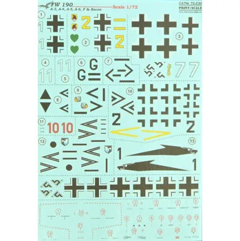 Plastikový model Print Scale 1/72 Fw 190 A-3/4/5/6, F & Reccon (wet decals)