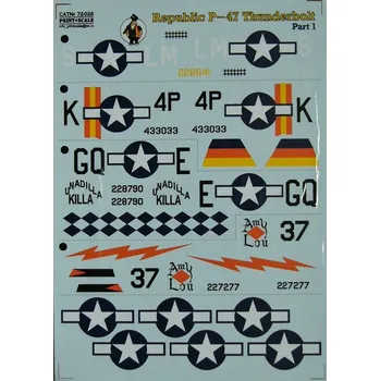 Plastikový model Print Scale 1/72 P-47 Thunderbolt Part 1 (wet decals)