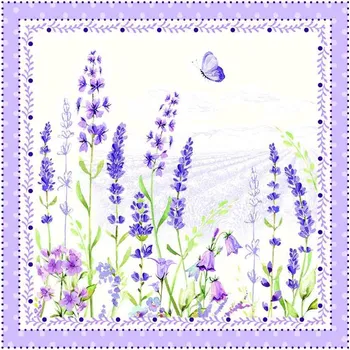 prostírání Easy Life, Itálie Easy Life - Korkové podložky Lavender Field 10,5*10,5 cm - 6 ks Velikost: 10,5x10,5