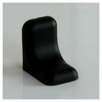 Držák na polici In-Design Nábytkový úhelník kovový s krytkou - černý