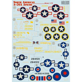 Plastikový model Print Scale 1/72 North American A-36A Apache (wet decals)