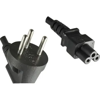 Napájecí kabel Dinic Kabel síťový k notebooku Izrael, SI32 (typ H) - IEC320 C5, 1,8m, černý (CB-3-ISR) - 19.42.0074