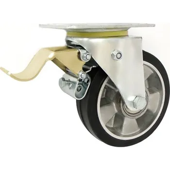 Pojezdové kolečko Pryžové kolo 160 mm otočná vidlice s deskou