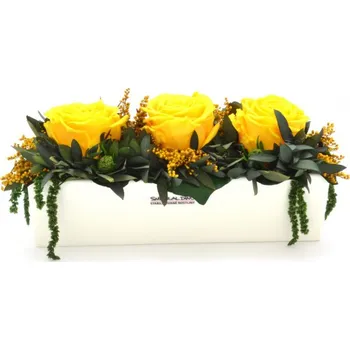 umělá květina Stabilizovaná růže Elen Barva: Yellow