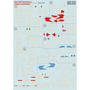 Plastikový model Print Scale 1/72 Navy F9F Panthers in combat over Korea