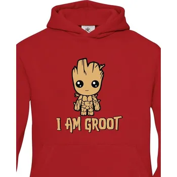 Chlapecká mikina Dětská mikina Groot z filmu Strážci galaxie 2, Barva Červená, Velikost 122-128, Canvas Dětská mikina Bezvatriko.cz 1