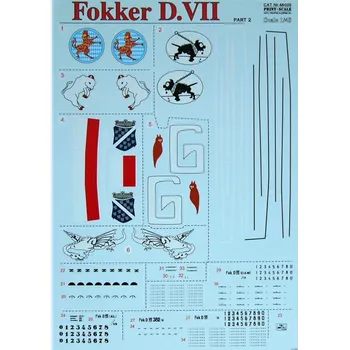 Plastikový model Print Scale 1/48 Fokker D.VII Part 2 (decals incl. 1x lozenge)