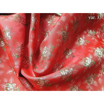 HEDVA ČESKÝ BROKÁT Ondrin 160 krojový brokát MALÉ KVĚTY červená | 33